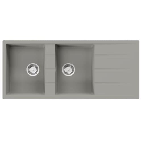 Evier de cuisine PREMIUM 2 Bac Granite avec égouttoir (ZETA21) - Grège (ZETA21GREGE) Evier de cuisine PREMIUM 2 Bac Granite avec égouttoir (ZETA21) - Grège (ZETA21GREGE)